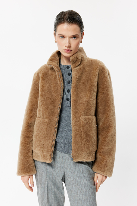 Braune Jacke aus Teddy Bear Wolle